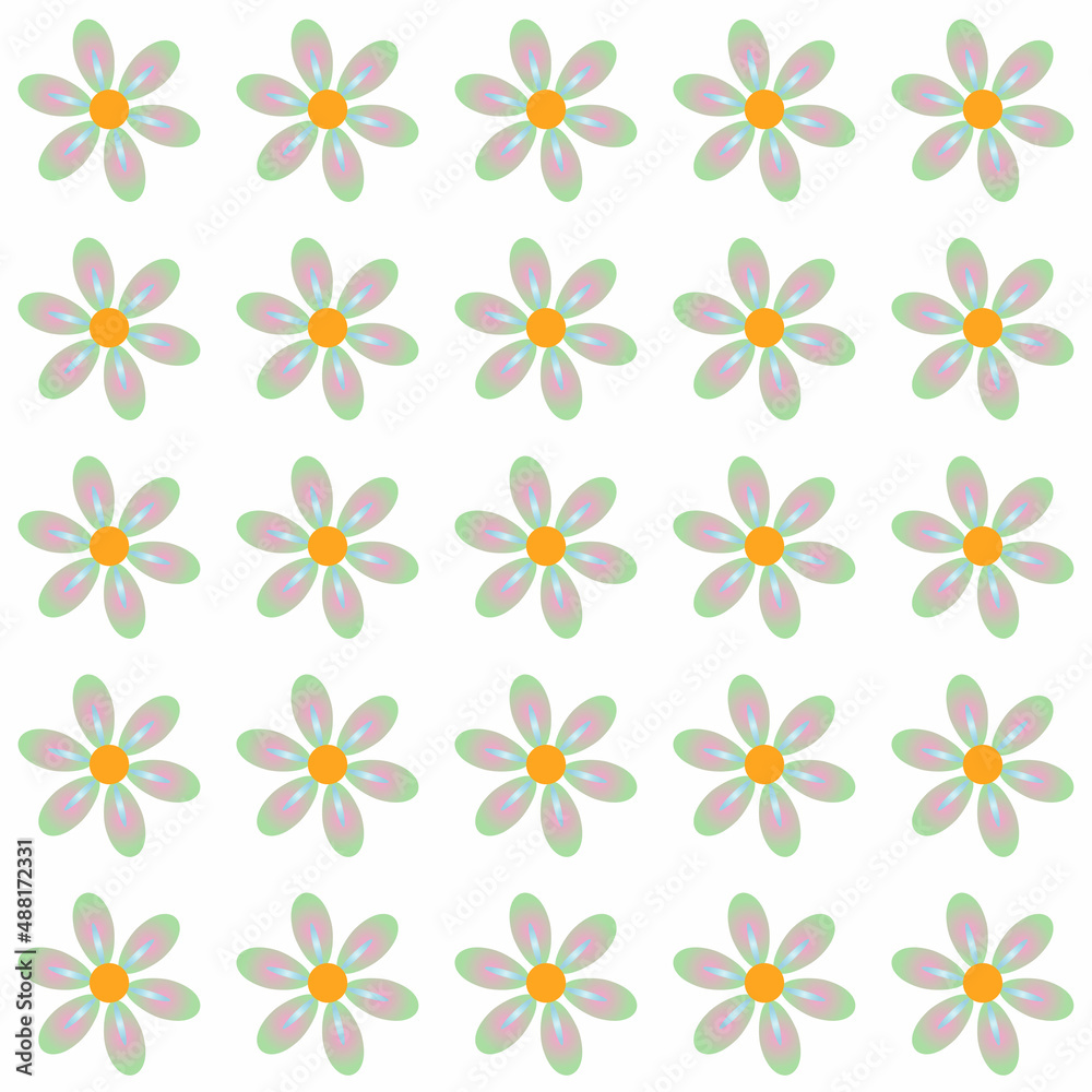 Colored Flowers Pattern