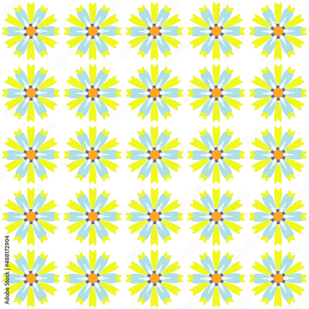Colored Flowers Pattern Colored Flowers Pattern