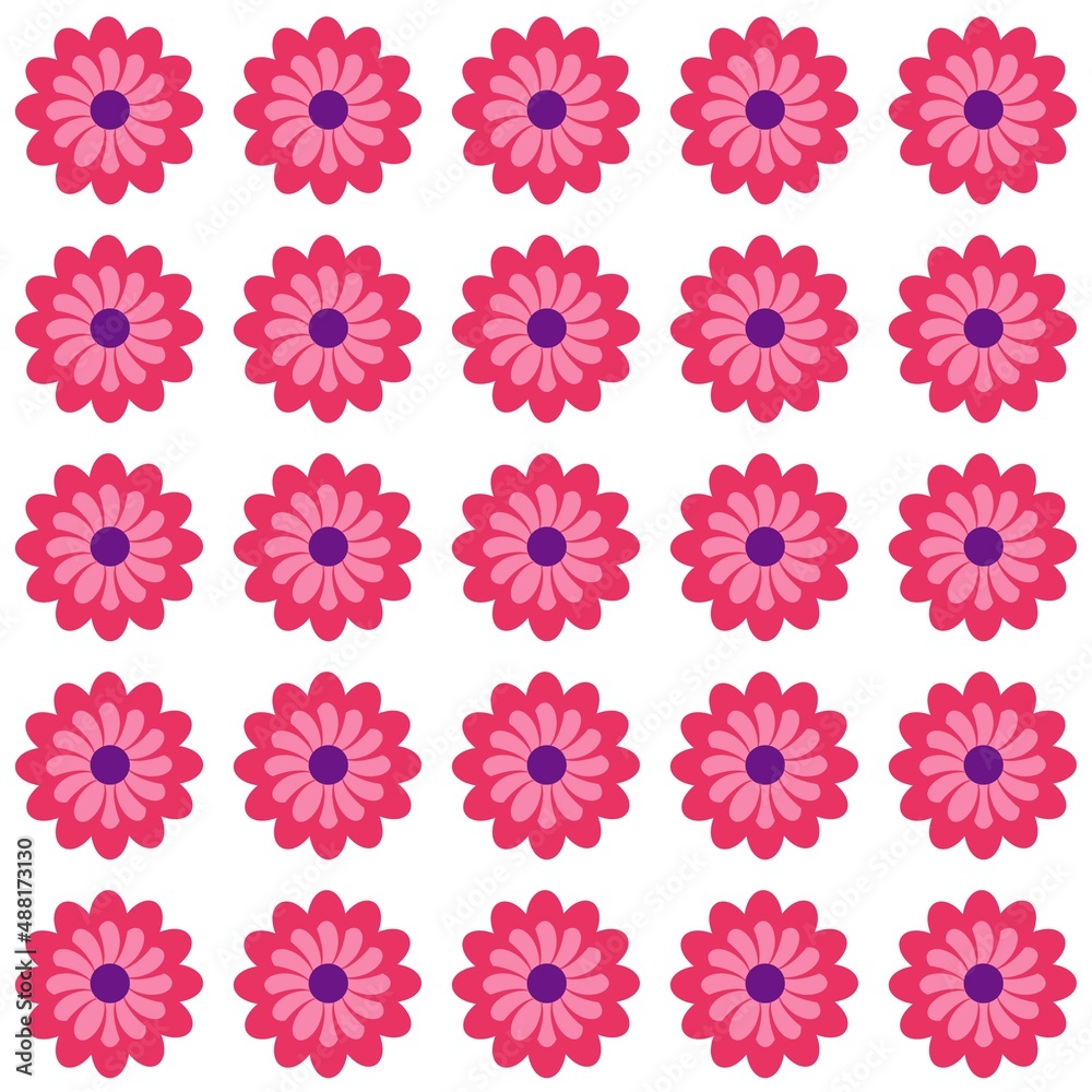 Colored Flowers Pattern