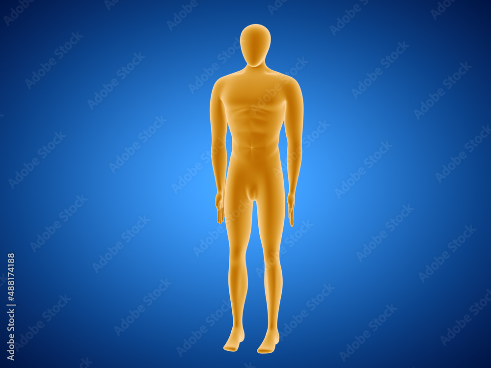 Dummy isolated on blue background. 3D Illustration. Dummy isolated on blue background. 3D Illustration.