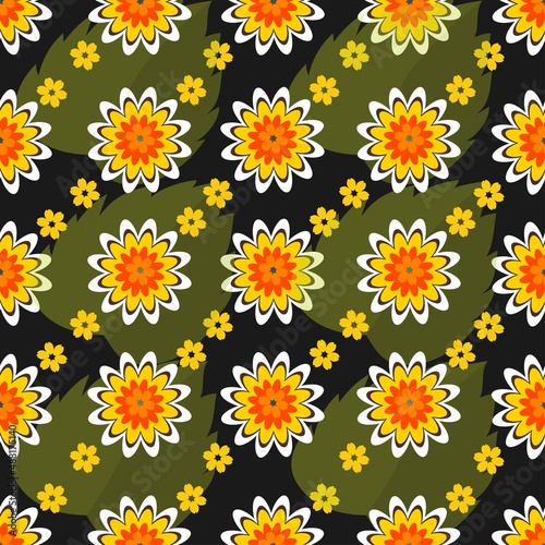 Colored Flowers Pattern