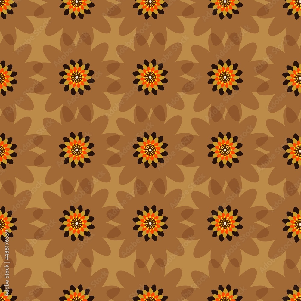 Colored Flowers Pattern Colored Flowers Pattern