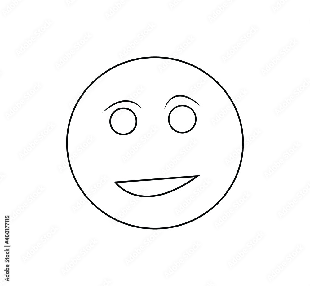 Fototapeta premium Funny Face Cartoon – Emoji, Silly, Comic Expression Vector