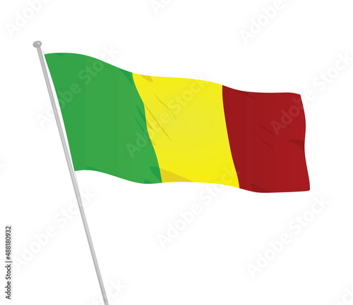 Mali national flag. vector illustration