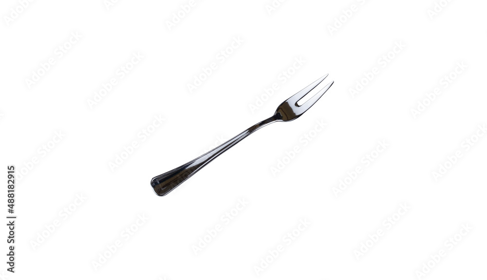 Two-pronged fork on a white background Two-pronged fork on a white background