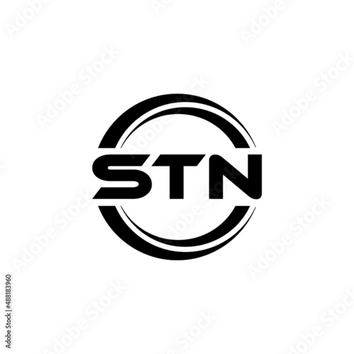 STN letter logo design with white background in illustrator  vector logo modern alphabet font overlap style. calligraphy designs for logo  Poster  Invitation  etc.