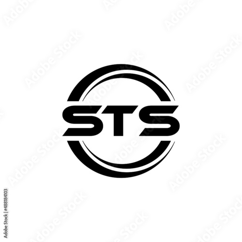 STS letter logo design with white background in illustrator, vector logo modern alphabet font overlap style. calligraphy designs for logo, Poster, Invitation, etc. photo