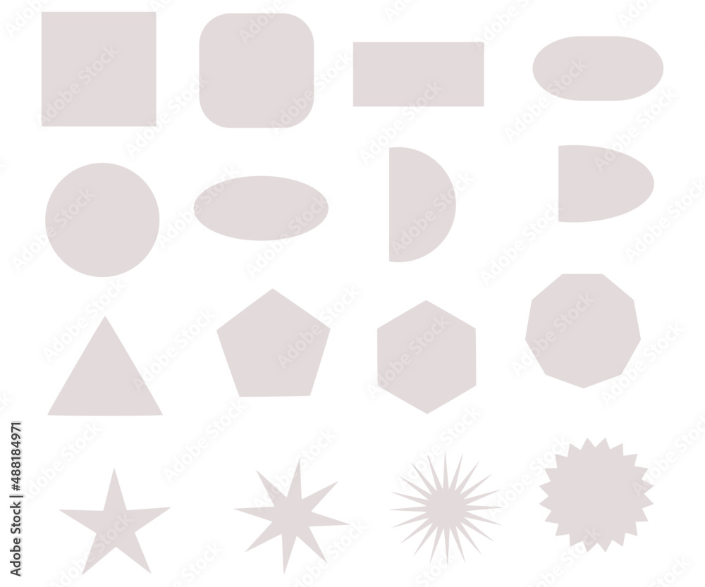 set of shape icon for design set of shape icon for design
