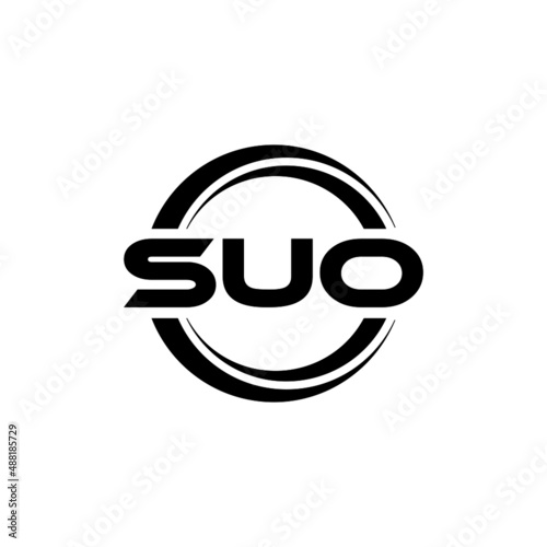 SUO letter logo design with white background in illustrator, vector logo modern alphabet font overlap style. calligraphy designs for logo, Poster, Invitation, etc. photo