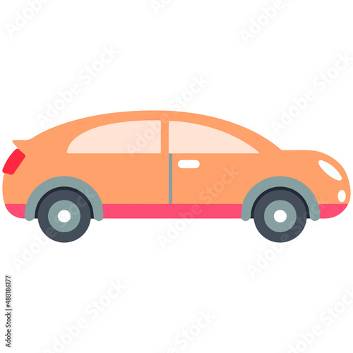 car icon for travelling  vehicle for transportation  cartoon and toy for kids