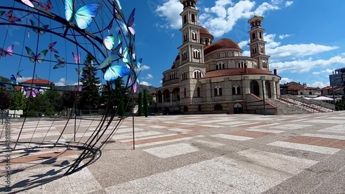 The Resurrection of Christ Cathedral of Korçë is the main Albanian Orthodox church in Korçë, Albania. photo