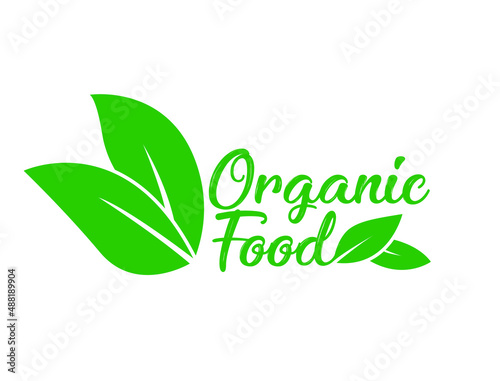 organic food icon vector illustration 