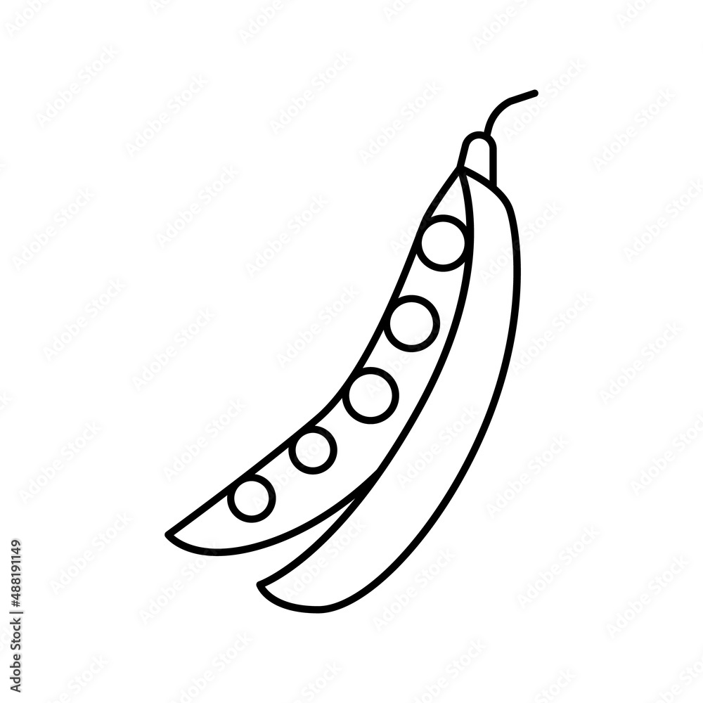 agricultural harvest peas line icon vector illustration agricultural harvest peas line icon vector illustration