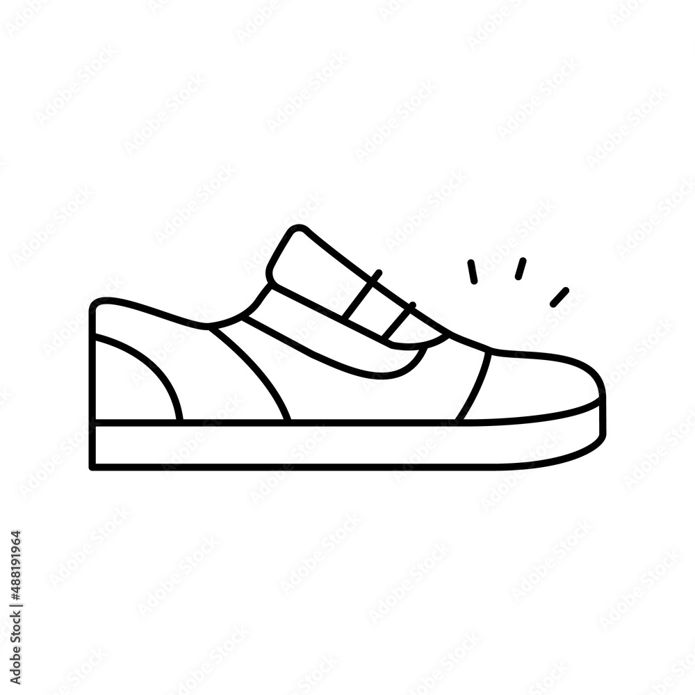 sneaker shoes line icon vector illustration sign