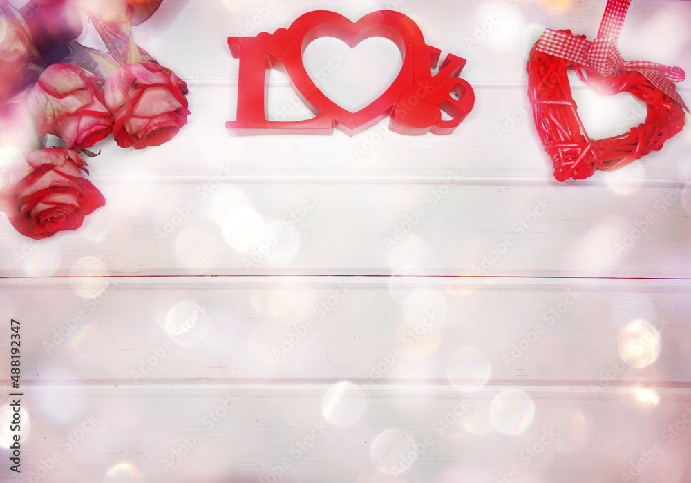 red roses valentine's day love background