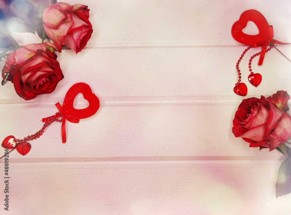 red roses valentine's day love background