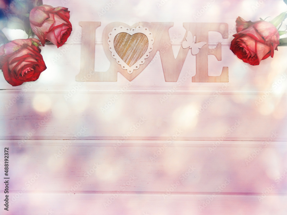 red roses valentine's day love background