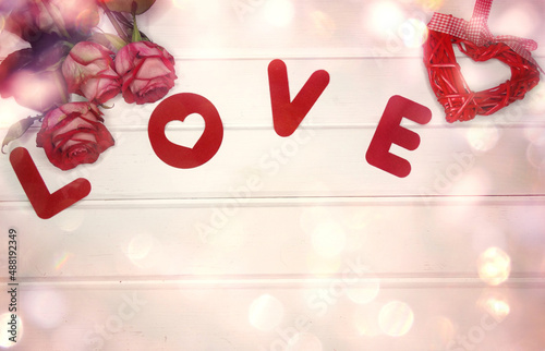 red roses valentine's day love background