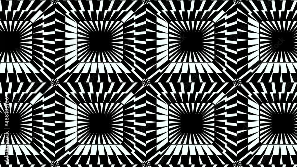 Abstract background with black  pattern. seamless loop video.