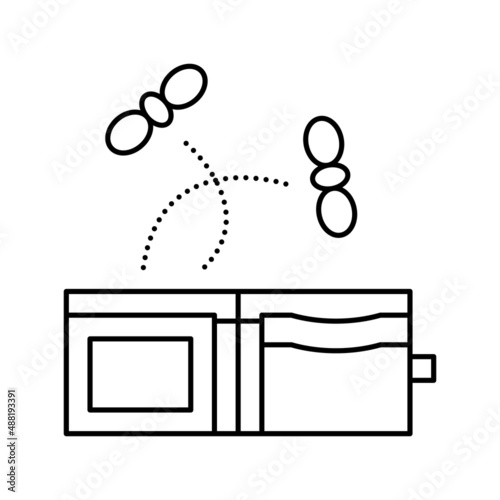 empty wallet line icon vector illustration