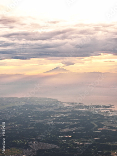 上空から見た富士山