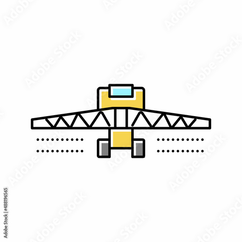 sprayers farm equipment color icon vector illustration