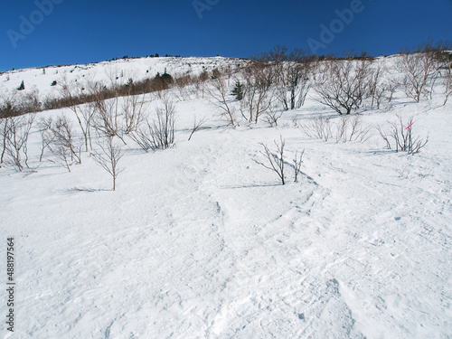 深い雪に覆われた高山帯(長野県･根子岳)