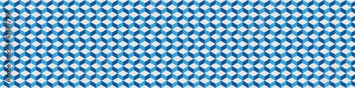 Isometric grid with editable strokes. Vector geometric seamless pattern