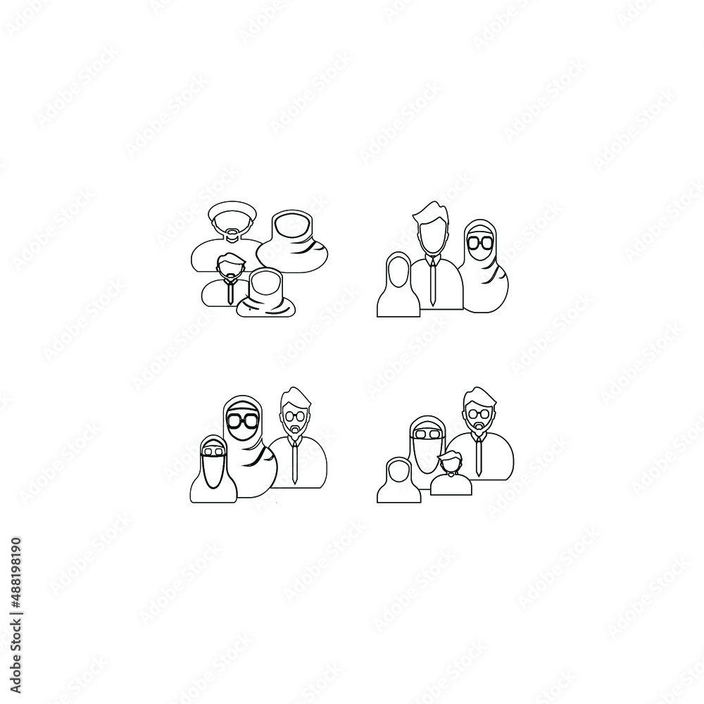  happy family illustration