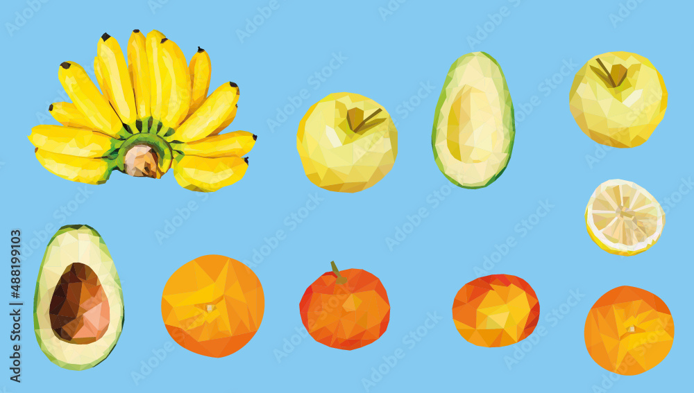 vector_plygon_fruits vector_plygon_fruits