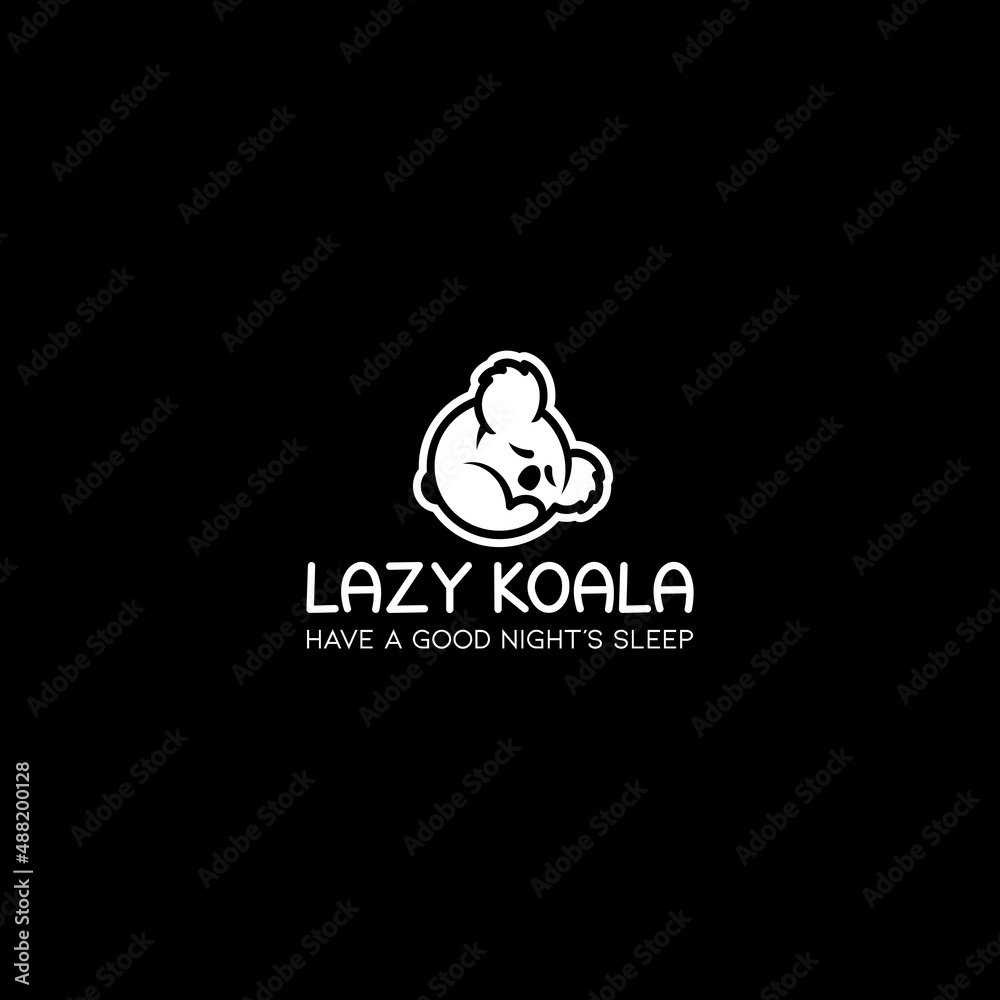 Lazy koala icon logo design vector illustration Lazy koala icon logo design vector illustration