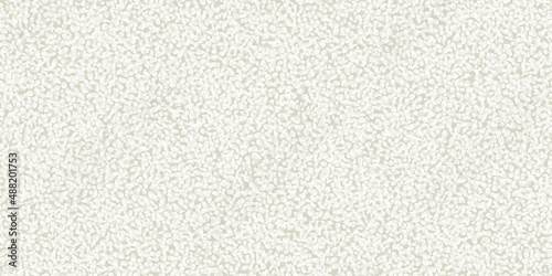 Fluffy white abstract dotted terry towel or carpet seamless pattern top view. Noise vector texture. Domestic cotton rug or mat closeup. Woollen soft canvas structure. Smooth hotel spa towel. photo