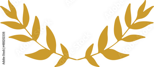 Yellow leaves in hand-drawn style. Nature frame