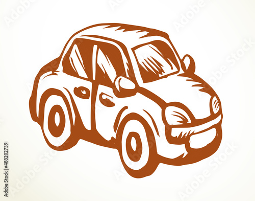 Toy Car. Vector drawing icon
