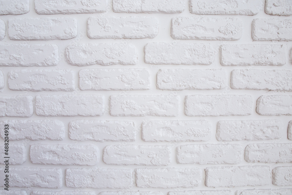 Obraz premium White brick wall, abstract background. Texture white stone.