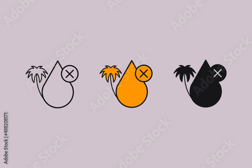 palm oil free icons symbol vector elements for infographic web