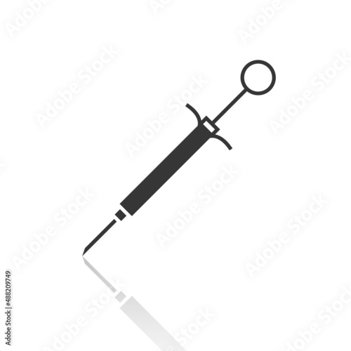 solid icons for Syringe and shadow,vector illustrations © sonthaya