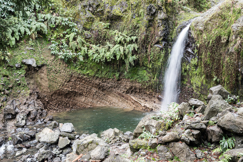 Small waterfall near the Furnas lake in Sao Miguel island  Azores  Portugal 