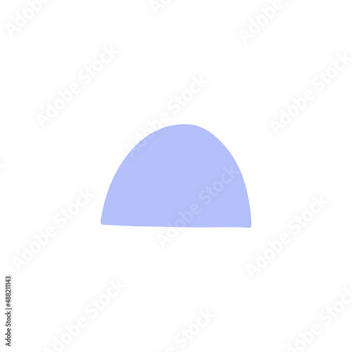 Cute hand-drawn hill vector illustration