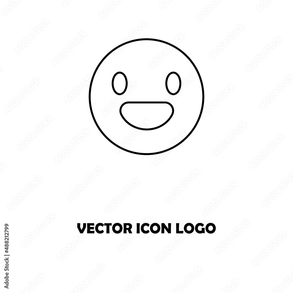 Monochrome Smile Icon on White Background. Vector
Monochrome Smile Icon on White Background. Vector