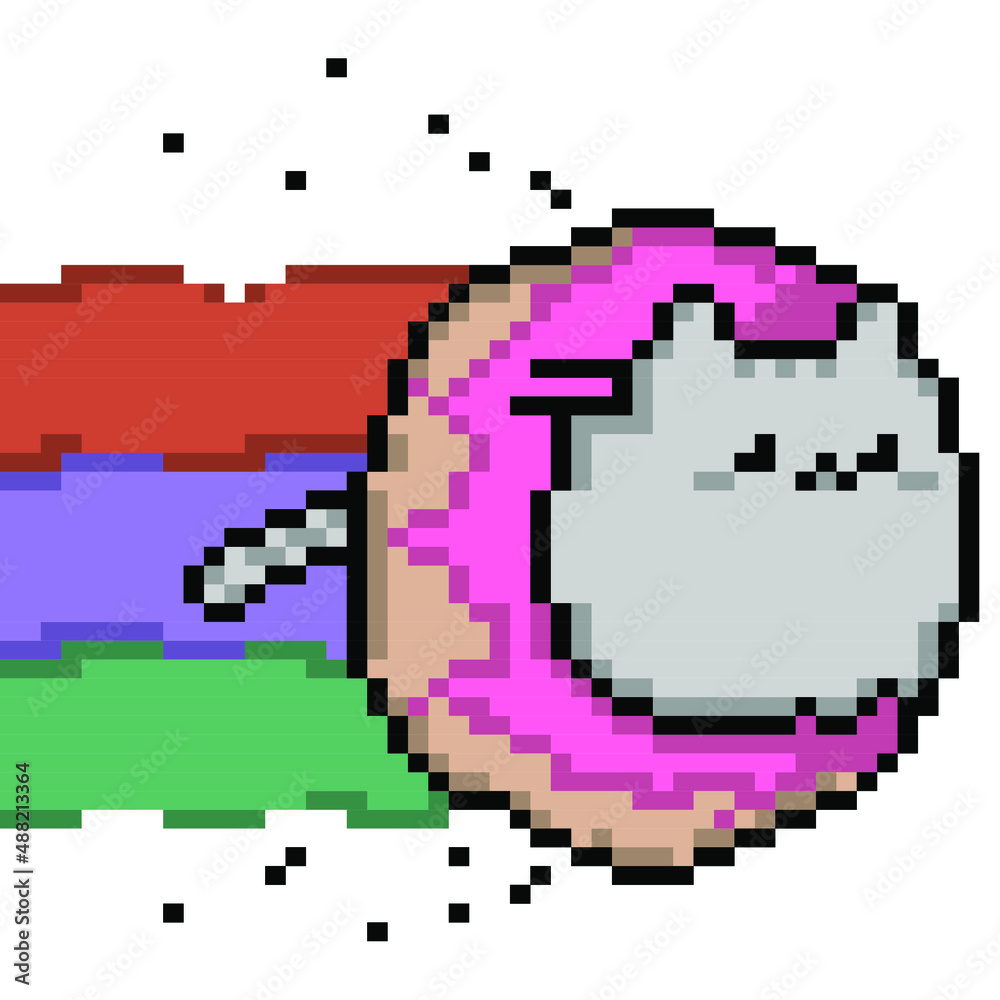 Space Cat Taco Tuesday Mexicano Cinco de Mayo Wey. Pixel, on a white background. Vector. Cat meme Space Cat Taco Tuesday Mexicano Cinco de Mayo Wey. Pixel, on a white background. Vector. Cat meme