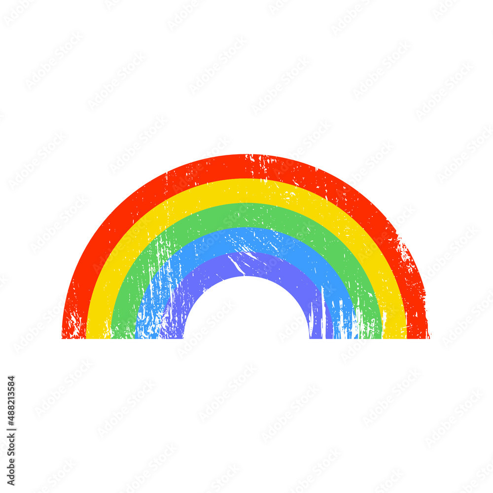 Fototapeta premium Rainbow Icon. flat Vector Illustration