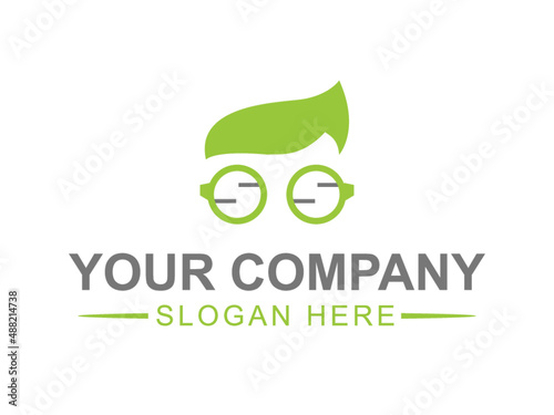 Modern sunglasses logo for business vector ready