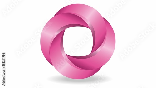 Design symbol logo element with intertwined shape. Vector illustration. EPS10. 