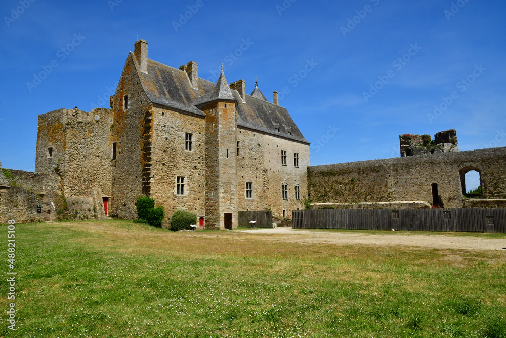 Sarzeau, France - june 6 2021 : the Suscinio castle built in the 13th