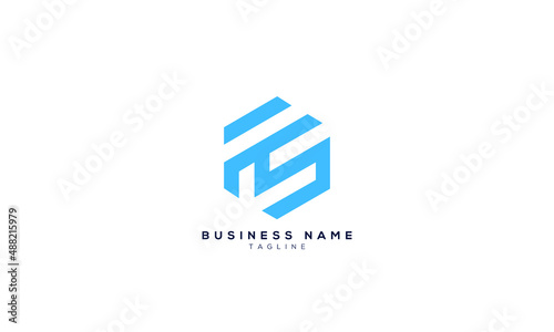 FS, SF, IS, SI, Abstract initial monogram letter alphabet logo design