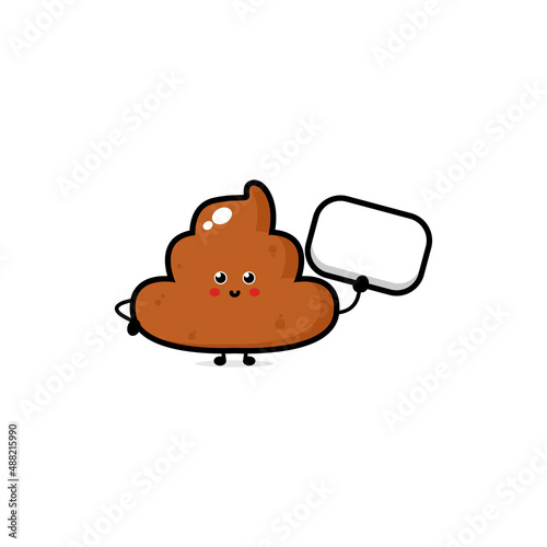 Cute funny smile happy and sad poop set collection. Vector hand drawn cartoon character illustration icon. Isolated on white background. Funny cartoon poop, shit mascot character bundle concept