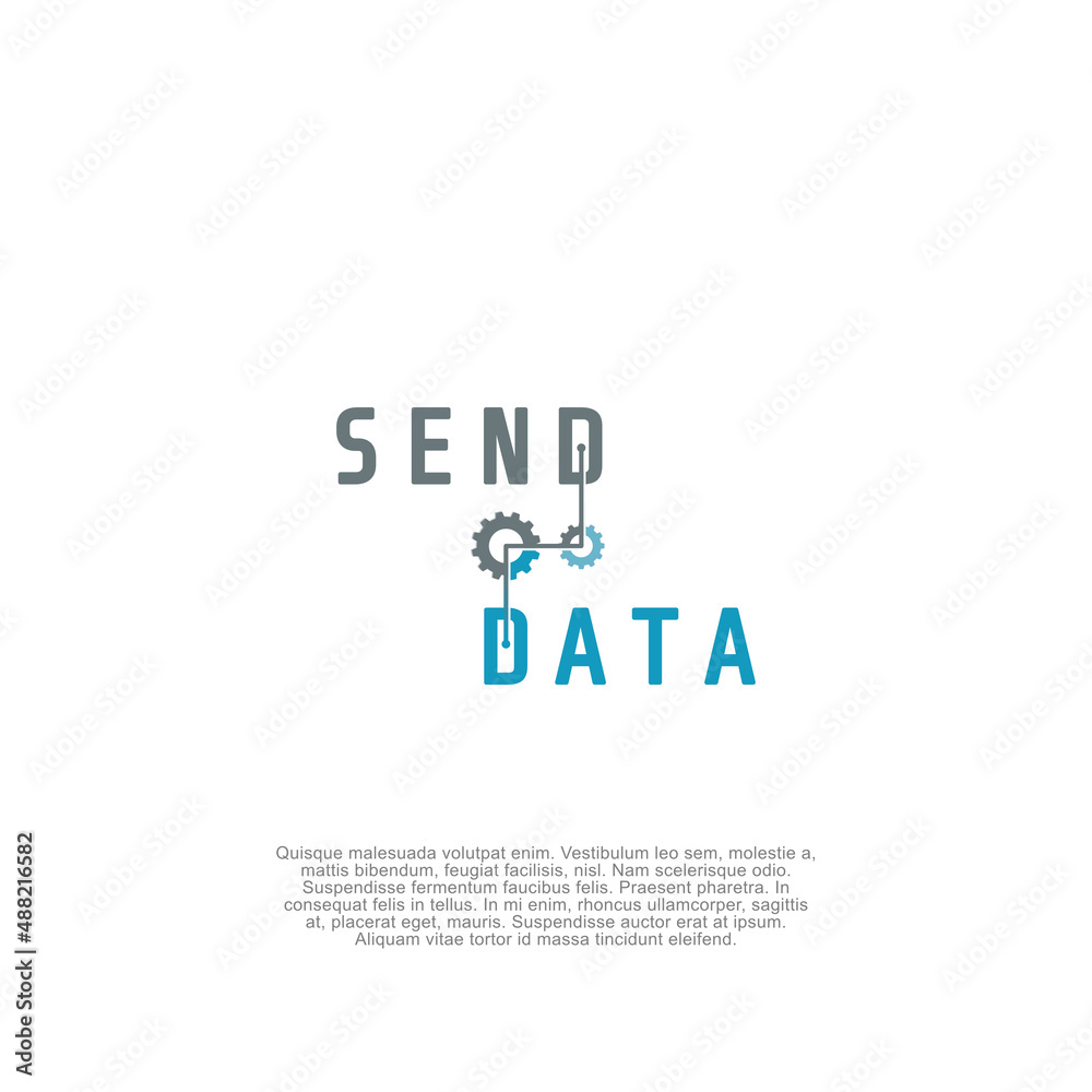 Data logo, logotype, modern technology design illustration