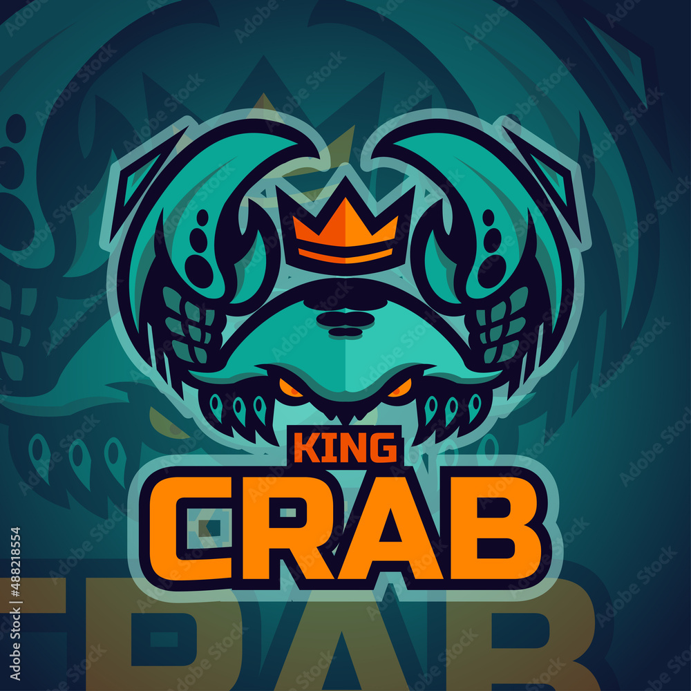 King Crab Esport Mascot Logo