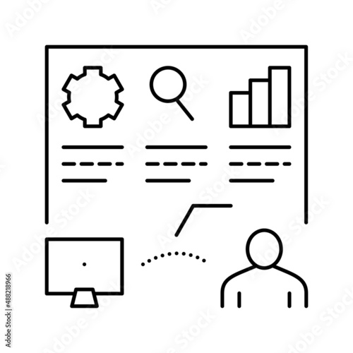 report of incident line icon vector illustration